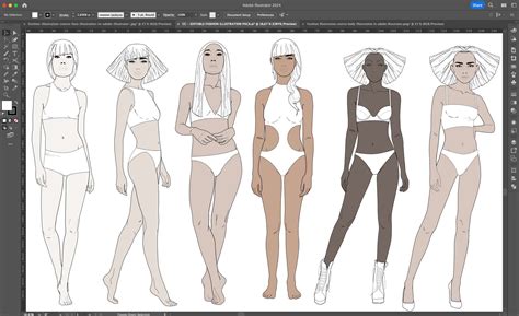 Create Body Illustrations For Fashion Illustration In Adobe Illustrator