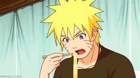 Naruto Eating Ramen With Serious Look GIF | GIFDB.com