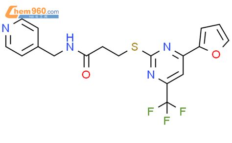 505089 35 0 3 4 Furan 2 Yl 6 Trifluoromethyl Pyrimidin 2 Ylsulfanyl