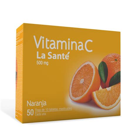 Vitamina C Naranja 500 Mg La Sante