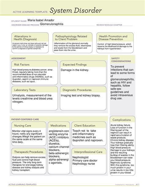 Active Learning Template System Disorder