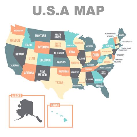 50 States Out Maps - 10 Free PDF Printables | Printablee