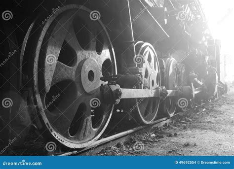 Wheels Of The Vintage Retro Train Stock Photo Image Of Nostalgia