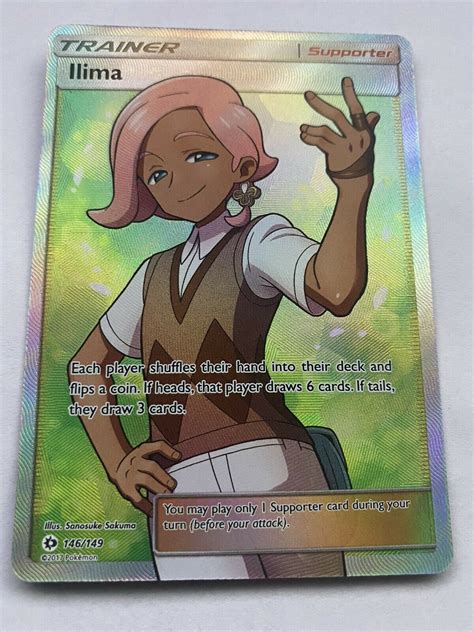 Pokemon Llima Full Art Ultra Rare Holo Trainer Sun Hot Sex Picture