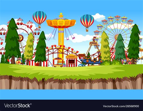 Amusement Park Royalty Free Vector Image Vectorstock