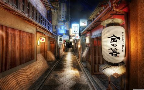 HD wallpaper: building, cityscape, night, Japan, anime, Japanese ...