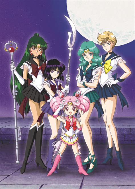 Chibi Usa Tomoe Hotaru Tenou Haruka Kaiou Michiru Sailor Saturn