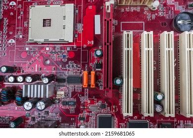 Closeup Computer Motherboard Hardware Components View Stock Photo 2159681065 | Shutterstock