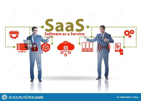 Software Como Servicio Concepto De Saas Con Empresario Foto De