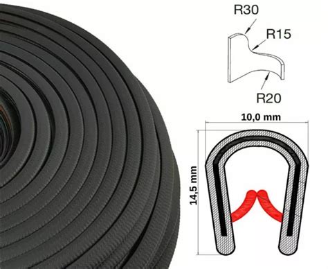 SMI KS1 4S KANTENSCHUTZPROFIL Kederband Gummi Profil Klemmprofil