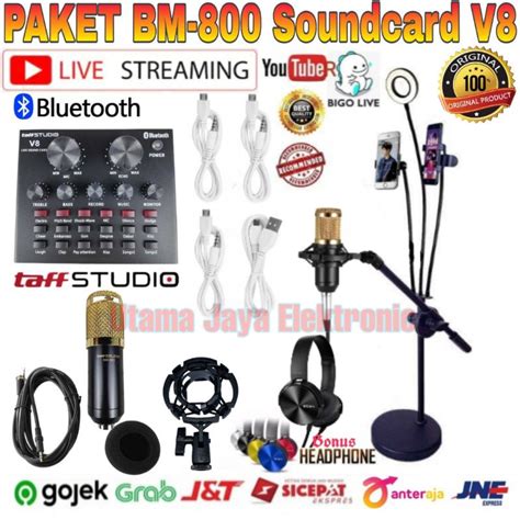 Jual Paket Mic Bm Soundcard V Stand Lazypod With X Phone Holder