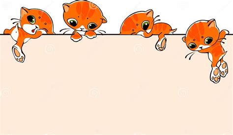 Banner With Cats Stock Vector Illustration Of Border 35152517