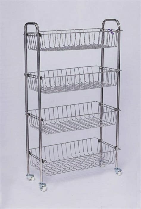 Shelves Stainless Steel Kitchen Trolley Size Dimensions Standard At