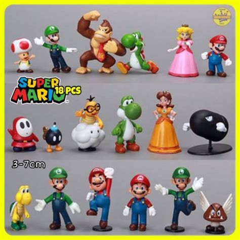 Super Mario Bros Figure Set Of 18pcs Shopee Philippines