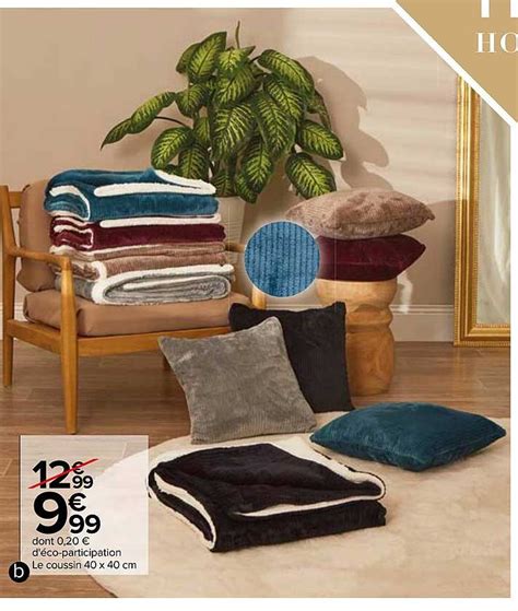 Promo Le Coussin X Cm Tex Home Chez Carrefour Icatalogue Fr