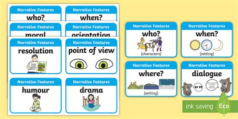 Narrative Features Flashcards L Insegnante Ha Fatto