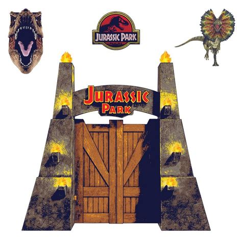 Jurassic Park Main Gate Die Cut Icon Nbc Universal Removable