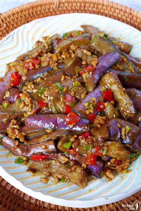 Eggplant with Garlic Sauce Yu Xiang Qiezi 鱼香茄子 Red House Spice