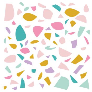 Stickers Muraux En Vinyle Terrazzo Rose Et Gris Tourterelle Terrazzo