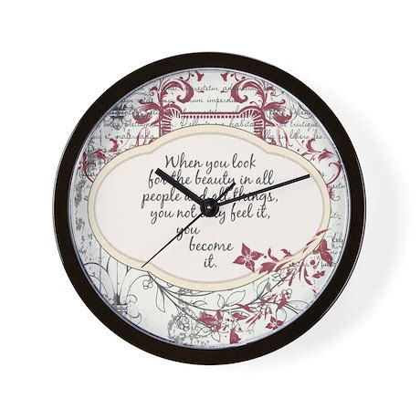 Inspirational Beauty Quote Wall Clock by namegames