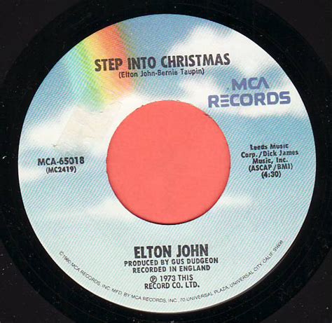 Elton John - Step Into Christmas (1980, Vinyl) | Discogs