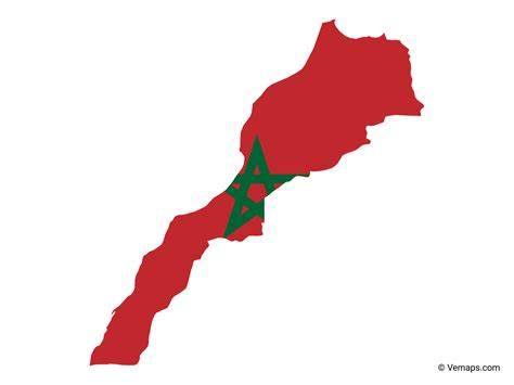 Flag Map Of Morocco Free Vector Maps