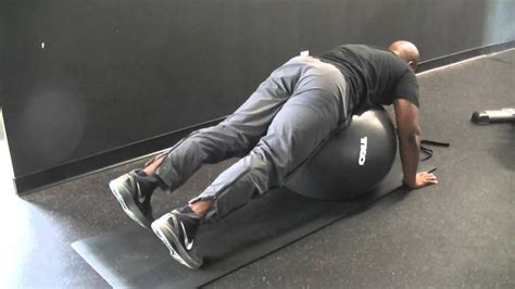 Lying Stability Ball Alternating Glute Kickbacks Youtube