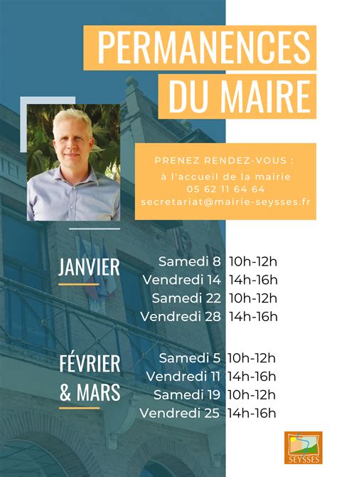 Affiches Permanences Du Maire Ville De Seysses