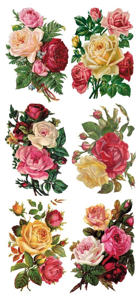 Laminas Decoupage O Transfer Flores Decoupage Printables Paper Roses