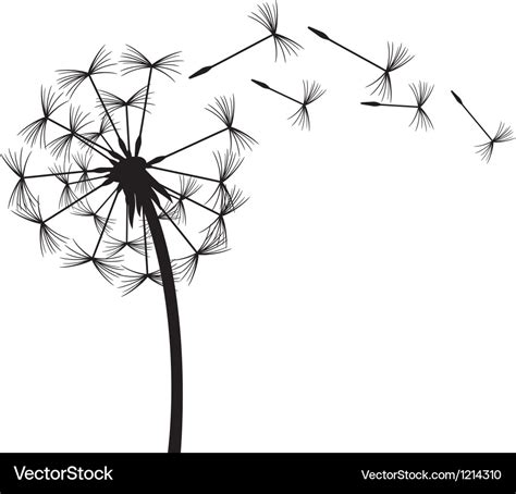 Dandelion in the wind Royalty Free Vector Image