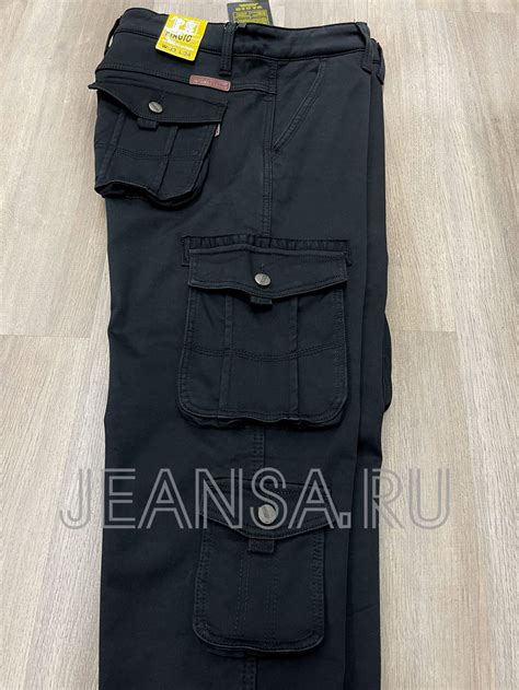 Брюки карго утепленные PIAGIO 256-257-20 черные купить на Jeansa.ru