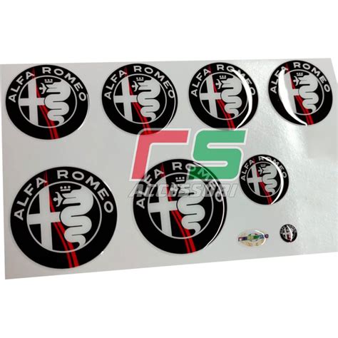 Alfa Romeo Giulia Stelvio Tonale Stickers Kit Logos Frieze Resin Decal