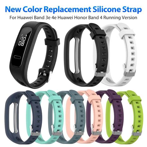 Silicone Sport Watch Band Strap For Huawei Band 3e 4e Huawei Honor Band