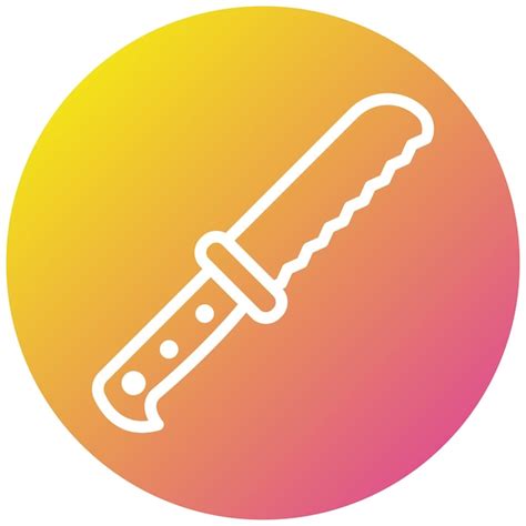 Ilustración Del Diseño Del Icono Vectorial Del Cuchillo De Pan Vector