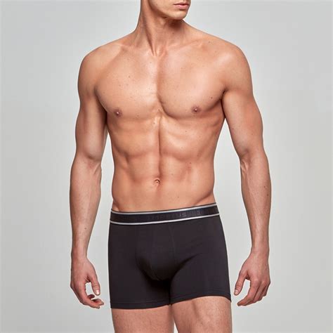 Pack De Boxers Homme Coton Stretch Essentials Noir Gris Par Impetus