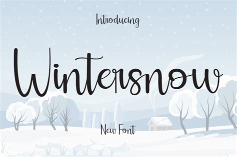 Winter Snow Font By Garcio · Creative Fabrica