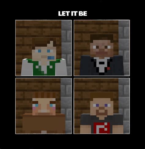 I Recreated The Let It Be Album Cover Using Minecraft Ps4 Skins Minecraft