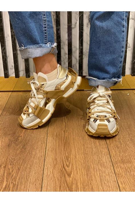 Kad N Lopez Beyaz Nude Spor Ayakkab Dicle Polat Shoes