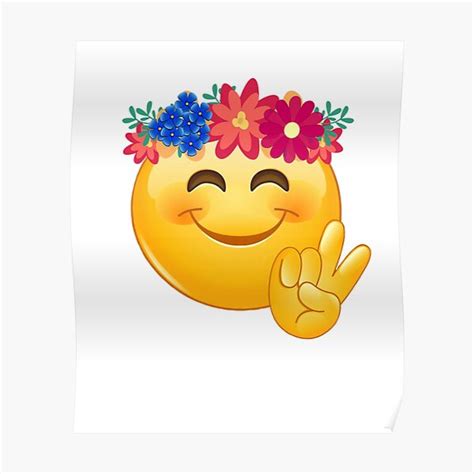 Peace Sign Emoji Posters | Redbubble