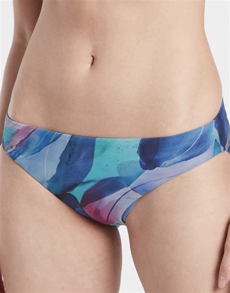 Athleta Clean Medium Printed Bikini Bottom Make A Splash Cool Nwt