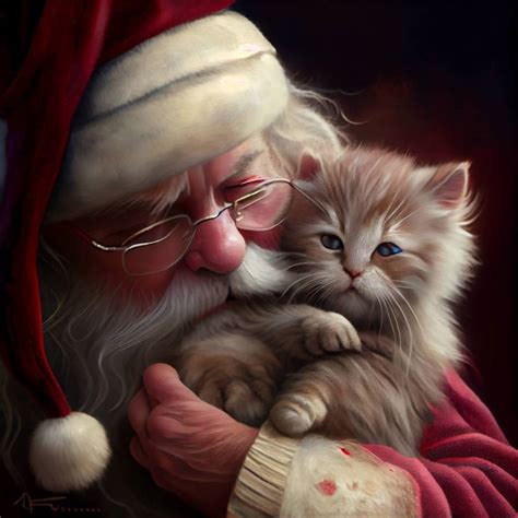 Santa And His Kitty By Clarity Creations On Deviantart