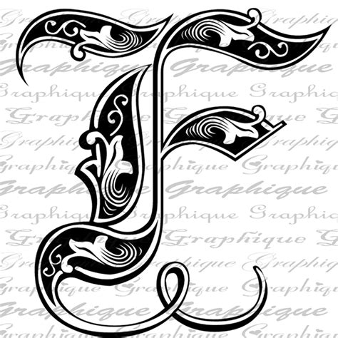 clipart letter f monogram - Clipground