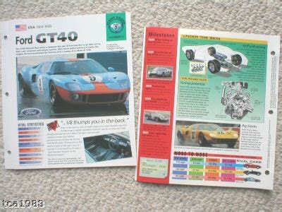 Ford Gt Gt Spec Sheet Brochure