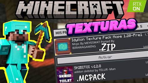 CÓMO INSTALAR TEXTURAS EN MINECRAFT BEDROCK FÁCIL minecraft