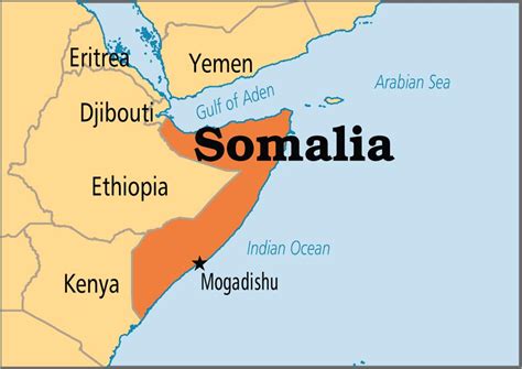 Bản đồ đất Nước Somalia Somalia Map Khổ Lớn Phóng To 2024