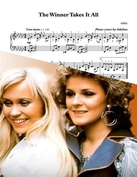 The Winner Takes It All ABBA Piano Sheet Music