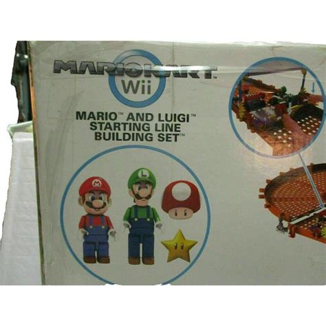 K Nex Toys Vintage Knex Mario Kart Wii Mario And Luigi At The Starting Line Building Set