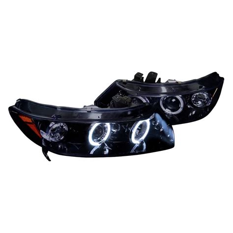 Spec D Honda Civic Coupe Black Smoke Dual Halo Projector