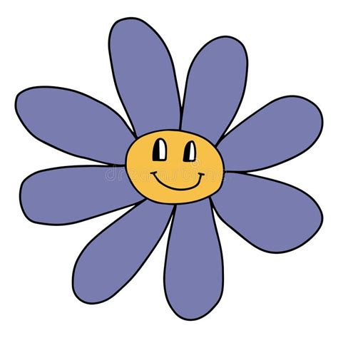 Happy Smiling Daisy Flower Stock Illustrations 1342 Happy Smiling