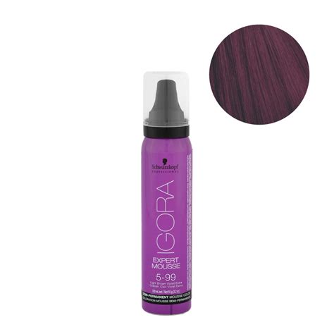 5 99 Hellbraun Violett Extra Schwarzkopf Igora Expert Mousse 100ml Semipermanenter Farbschaum